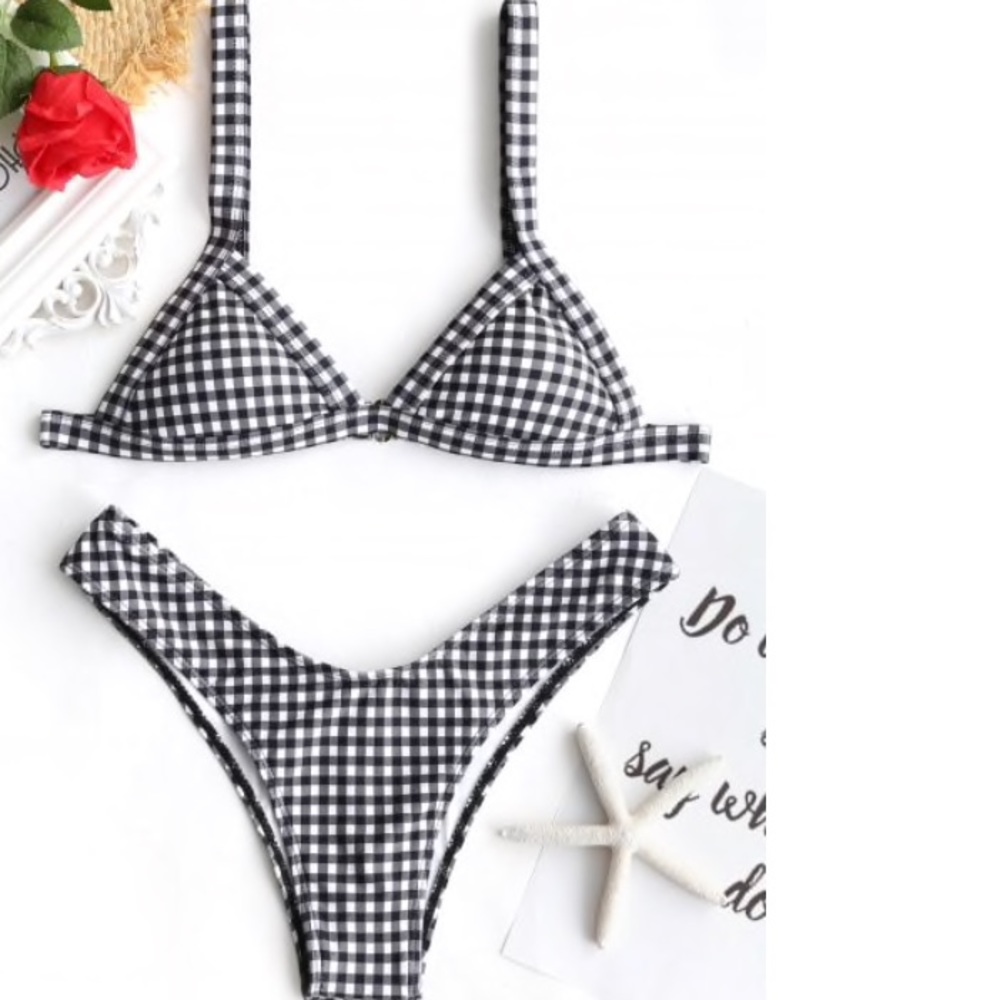 Zaful Gingham Bikini